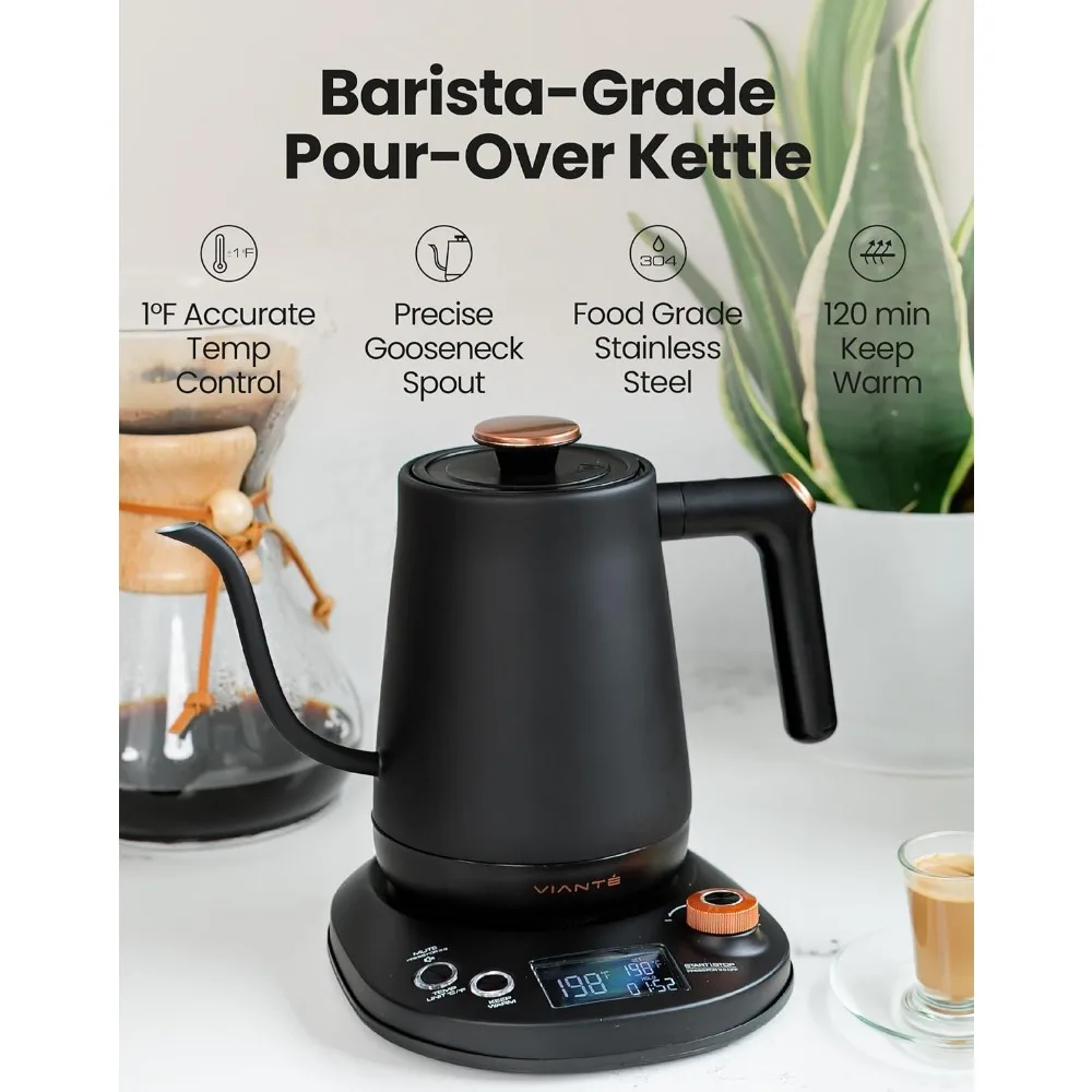 

Электрический чайник на гибкой стойке с точным контролем температуры. Чайник для кофе и чая. Защита от кипячения