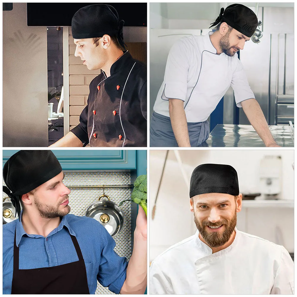 7 stuks katoenen koksmuts comfortabele keuken kookhoed wasbare chef-kok caps voor restaurant serveren hoeden keuken serveren hoeden