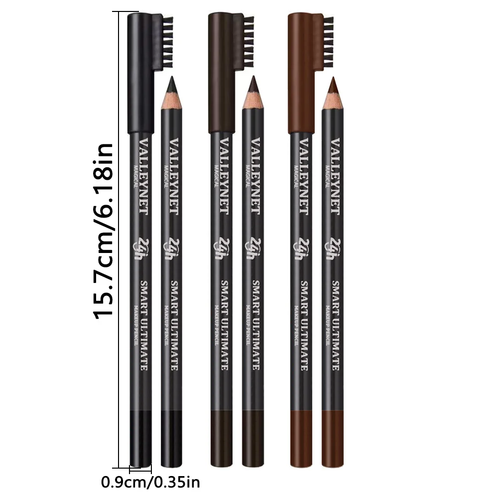 6 قطع/مجموعة أقلام حواجب خشبية فائقة الدقة تدوم طويلاً ومقاومة للماء وسهلة الاستخدام، مثالية لمكياج العيون اليومي #4