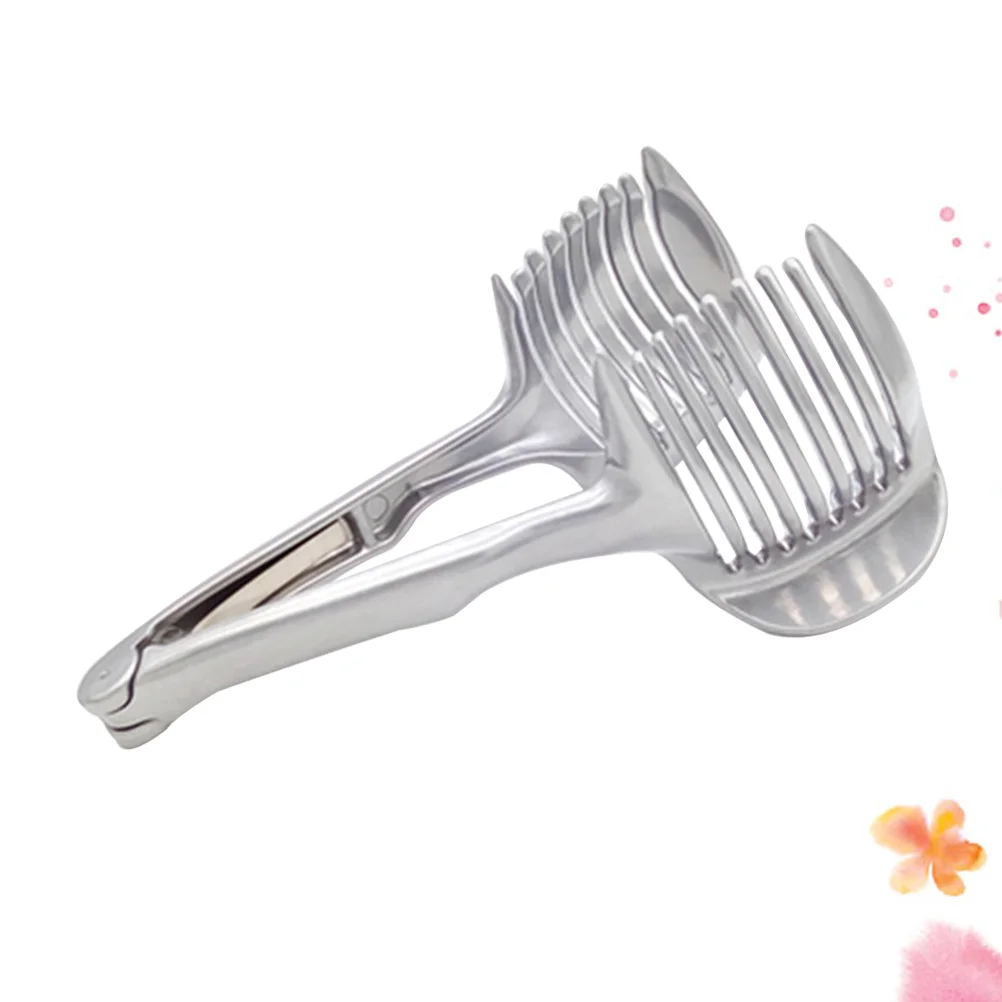 Multiuse Tomato Slicer Lemon Handheld Round Fruits Tongs Onion Holder Kitchen Slicing Shredding Potatoes Kitchen Cutting