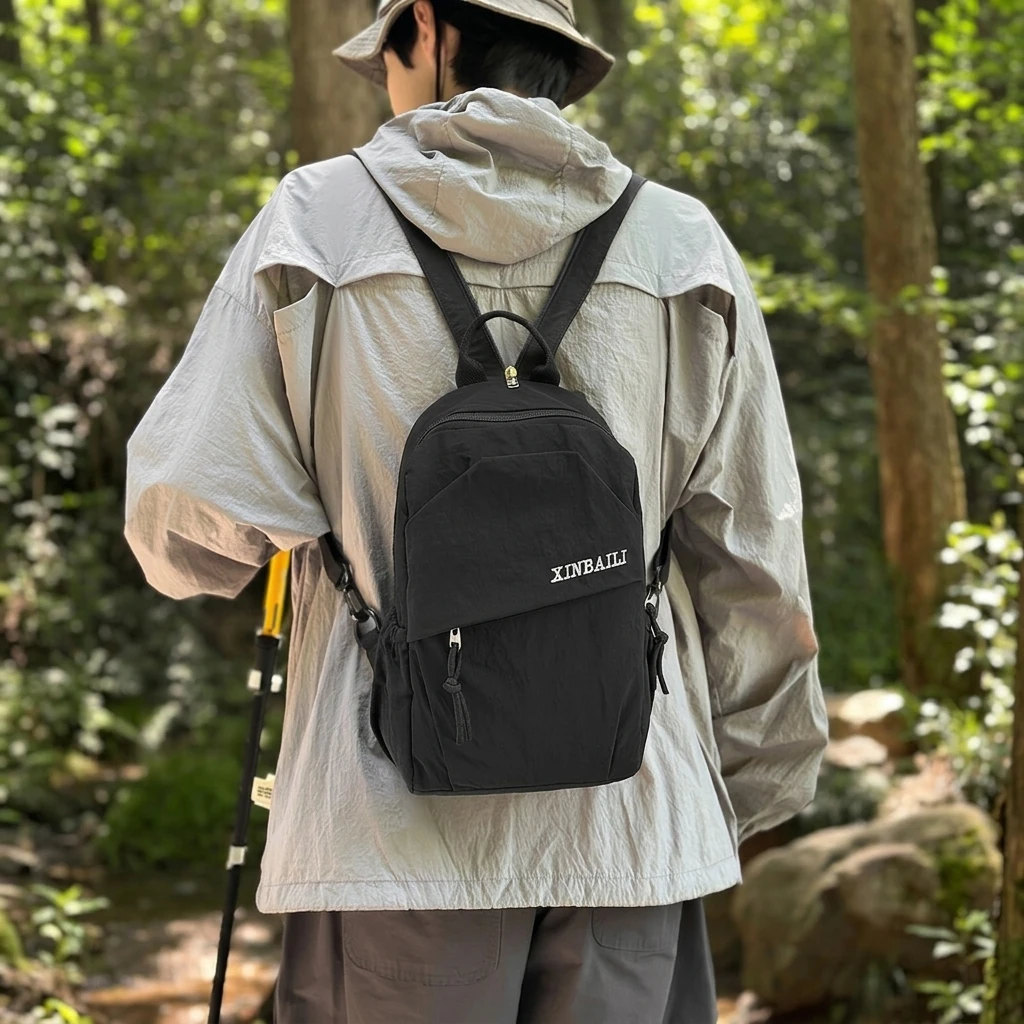 Unisex Waterproof Chest Bag Lightweight Multi-functional Sling Bag for Outdoor Hiking Travel Adjustable Strap Durable Nylon ﻿