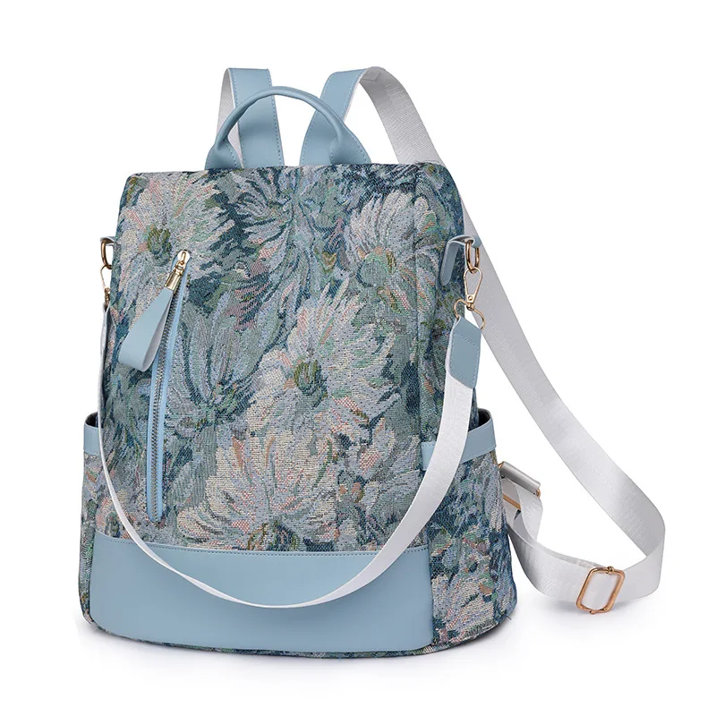 Fashionable Large Capacity Oxford Cloth Backpack Casual Women's Travel Bag Shopping Tote Bookbag Leisure Women's Bag