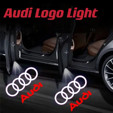자동차 문짝 환영 조명, 자동차 배지 LED 프로젝터 램프, 아우디 A3 A4 A6 A5 Q5 B7 B6 B9 SLINE QUTTRO RS Q3 Q7 S3 S4 S5 S6 S8