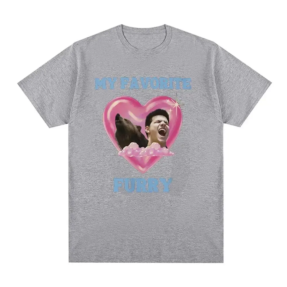 الشفق مضحك ميمي تي شيرت Y2K Harajuku توب جاكوب الأسود هو المفضلة فروي تي شيرت موضة تي شيرت غير رسمي ملابس الشارع للجنسين