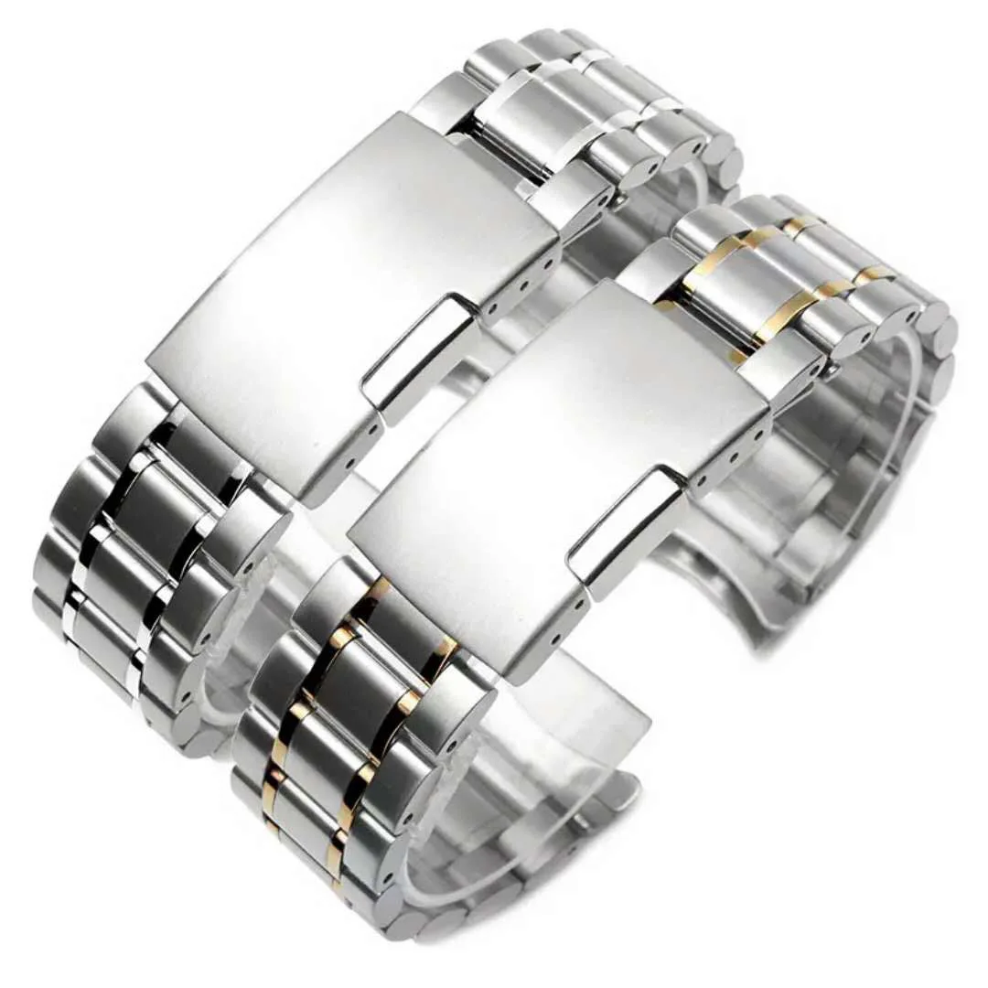12 14 16 18 19 20 21 22 24 mm hochwertiges massives Edelstahl-Uhrenarmband mit gebogenem Ende, Armband-Zubehör mit Werkzeug – Detail 8