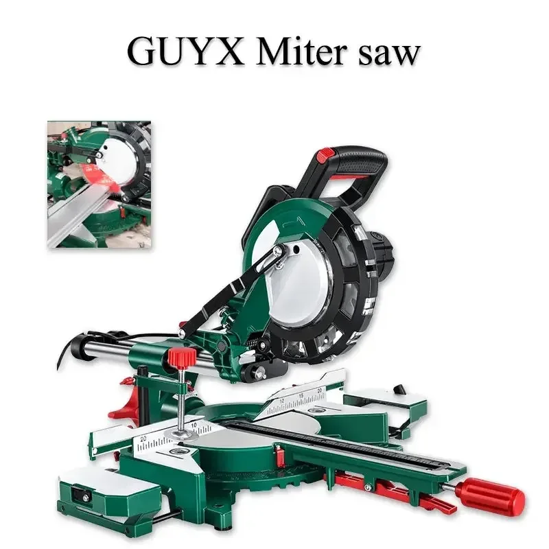 Pull Rod Miter Saws High Precision Miter Saw Push-pull Household Sliding Saw Woodworking Aluminum Cutting Machine Cutter 8-Inch