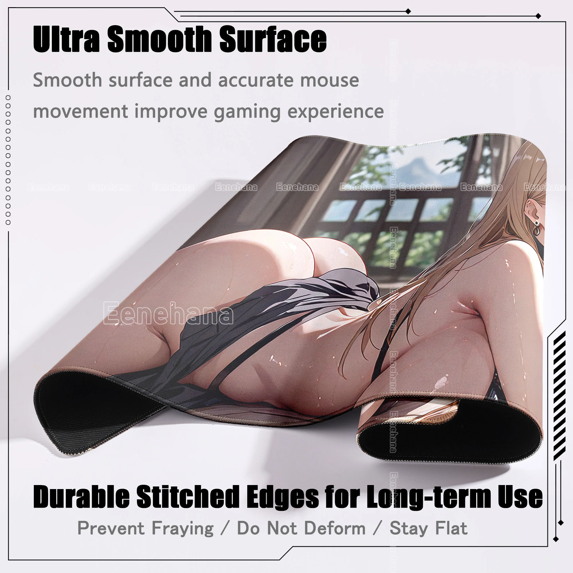 Sexy Girl Marin Kitagawa Mouse Pad HD Print Computer Gamers Big Butt MousePad XXL Laptop Keyboard Locking Edge Non-slip Desk Pad
