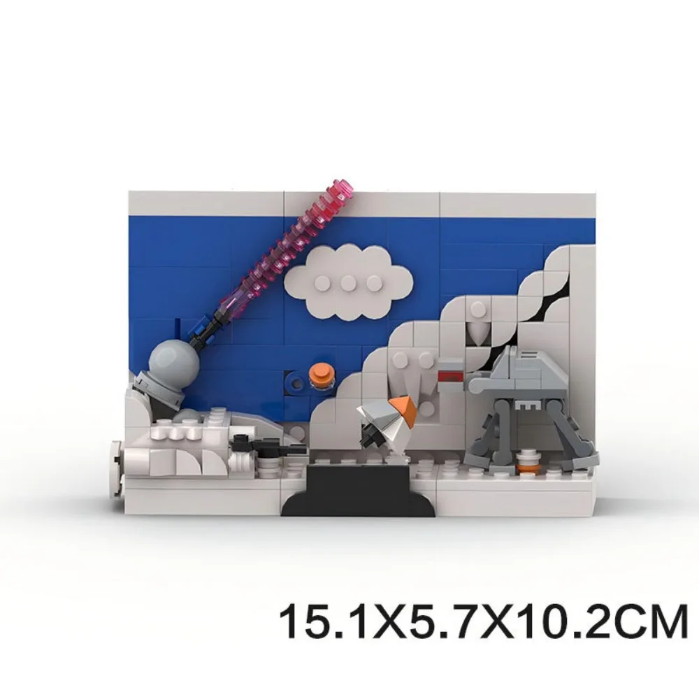 MOC Architecture ville paysage Hoth carte postale série blocs de construction assemblage modèle briques jouet famille amis vacances cadeau