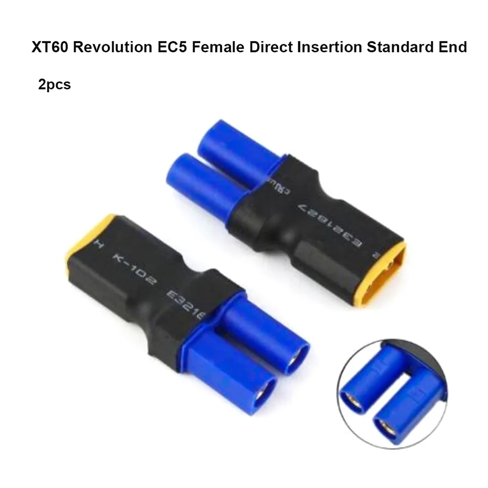 محول متعدد الوظائف XT60 إلى T Plug Model XT90 EC3 بطارية طائرة بلاستيكية دوارة 14AWG لـ 2 قطعة