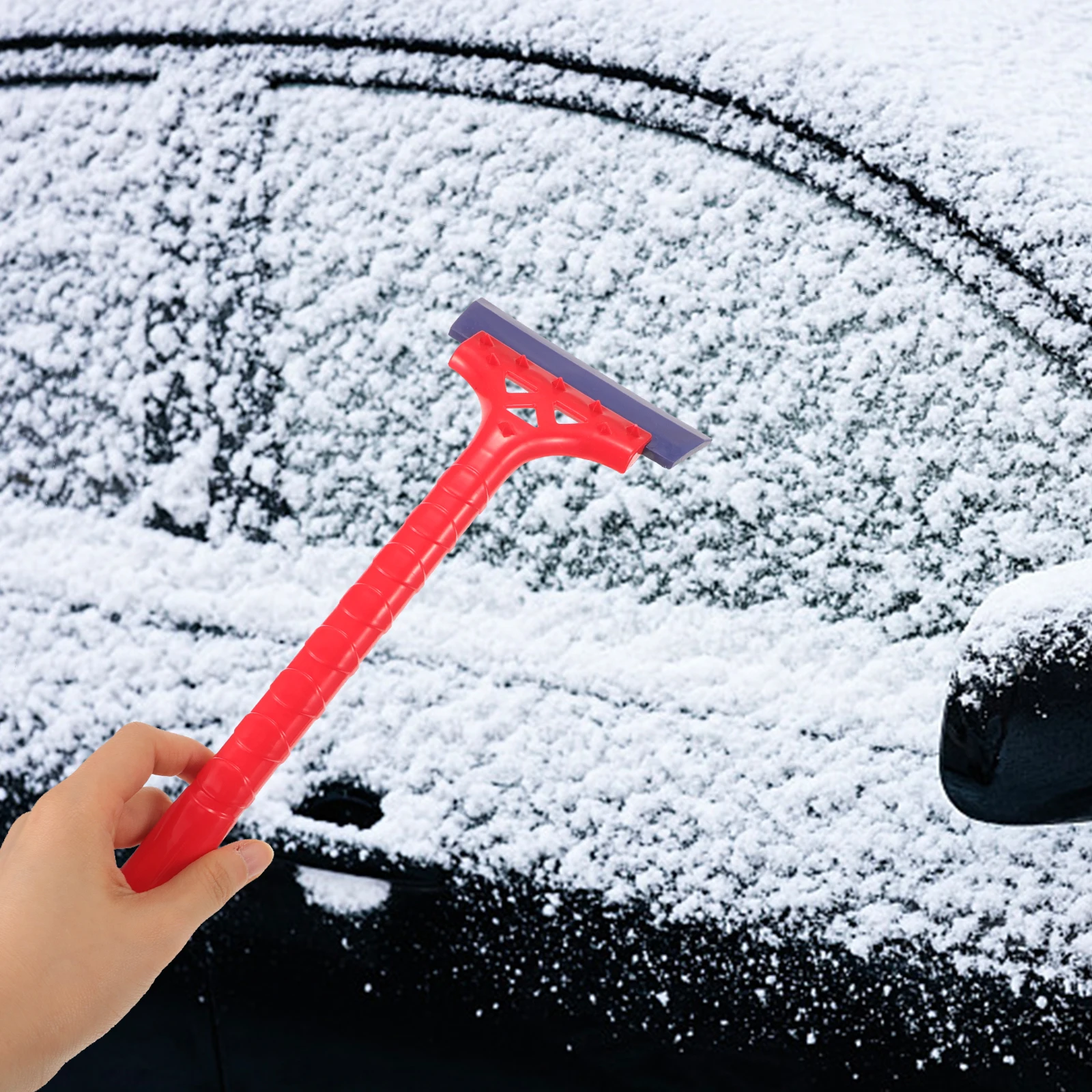 

2Pcs Snow Shovel Multi-Function Car Shovel Snow Removal Scoop Ice Scraper for Winter Emergency Car Accessory Ice Scraper