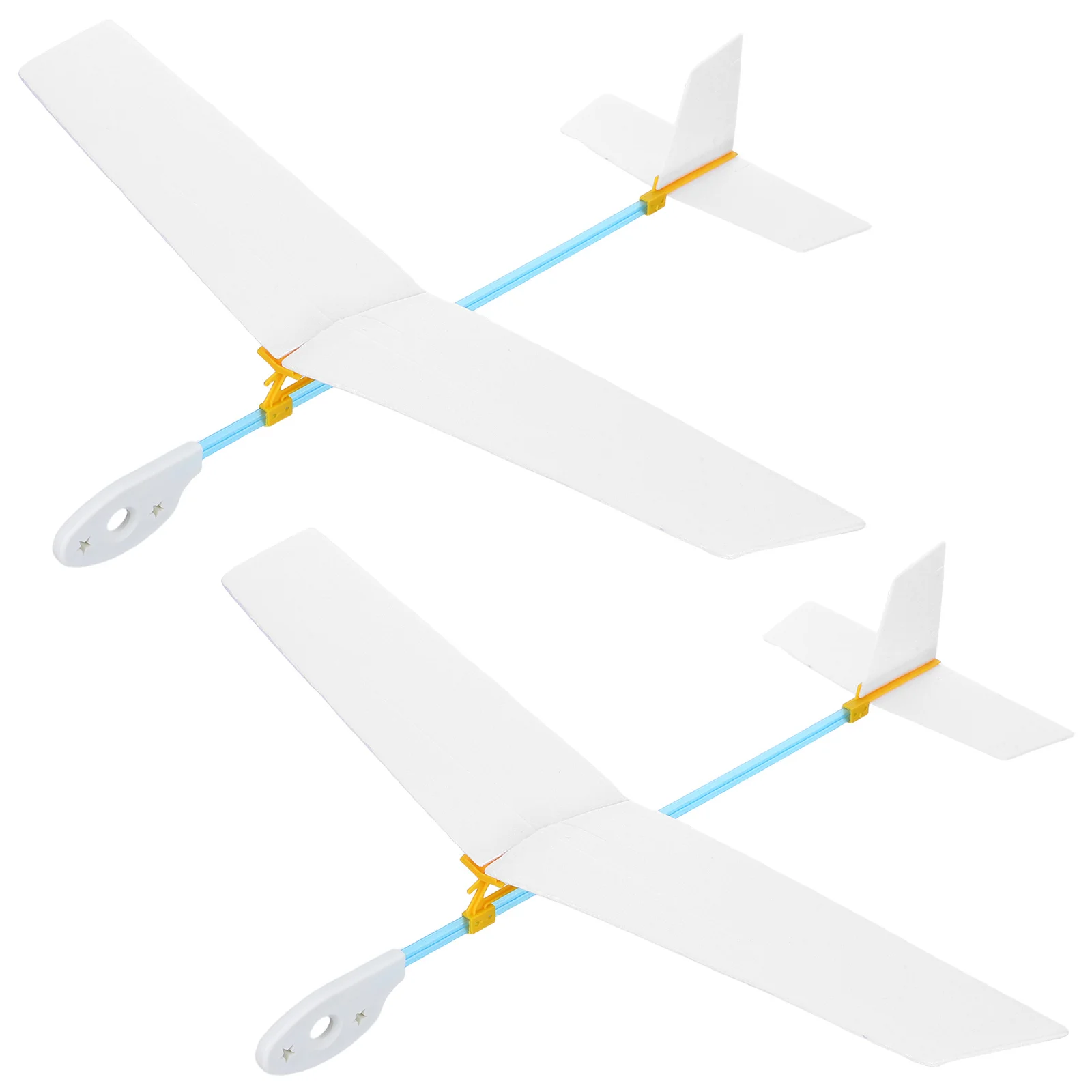 

2pcs Glider Airplane Kit Diy Wooden Stem Building For Kids Hand Launch Flying Plane Educational Assembly Activity