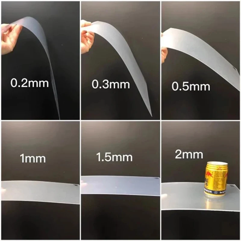High Transparent PVC Hard Sheet 0.3-10mm Thick Clear Plastic Board DIY Craft 100x100 to 210x297mm