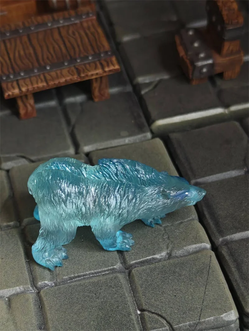 Geist Fuß Krabbe Modell Seele Tier Jäger Haustier Baby transparent blau Krieg Schach Figur Spielzeug Arcturis Mini Figur Grizzly Bär