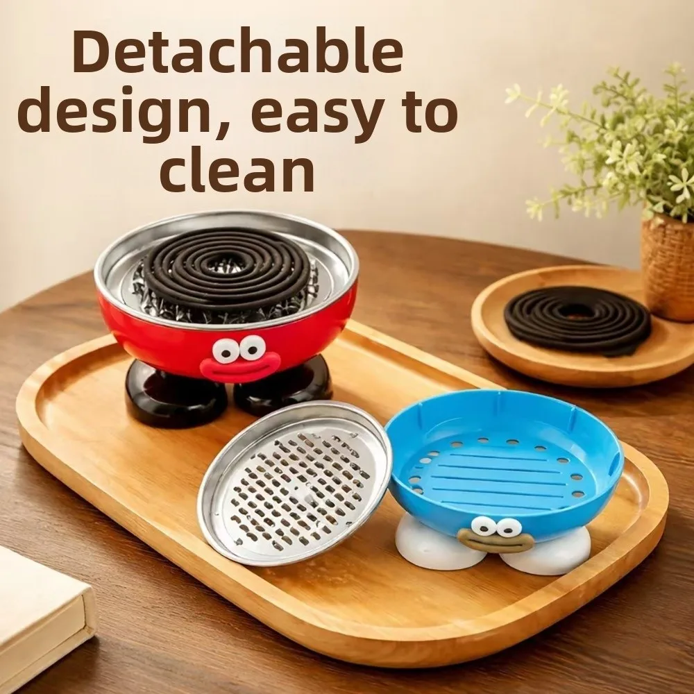 Big Eyes Mosquito Coil Holder Cartoon Anti-scalding Mosquito Coil Box Dust Prevention Large Mosquito Coil Tray