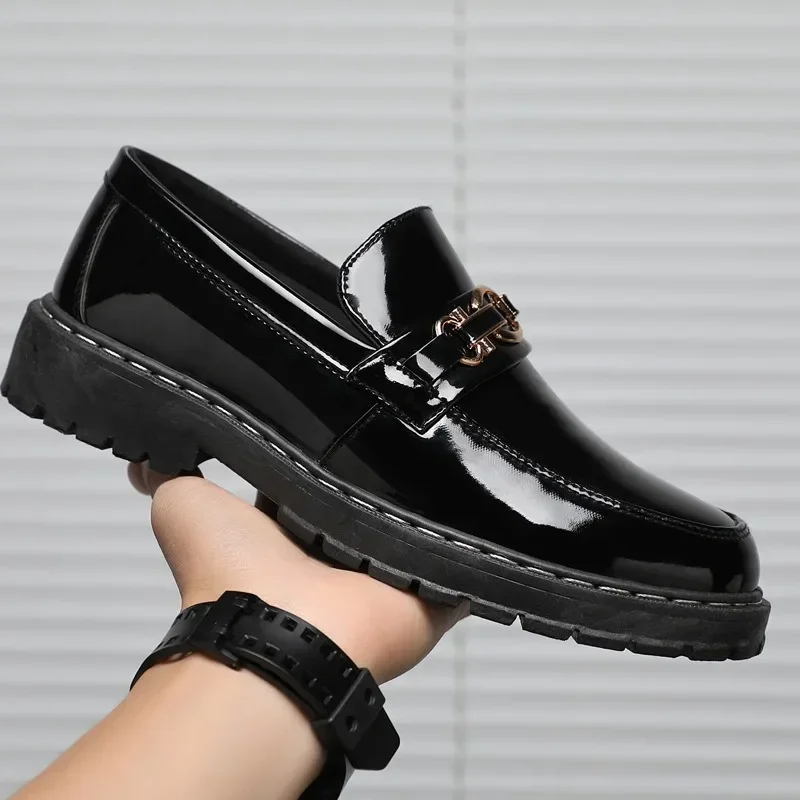 

Spring Men's Casual Leather Shoes 2025 New Style One Step Pedal Leather Shoes Mens Low key Simple Fashion Student Leather Shoes