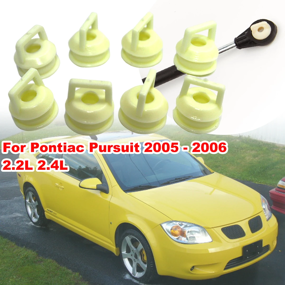 

8pc Shifter Cable Bushing Rubber Grommet Clip For Pontiac Pursuit 2005 2006 2.2L 2.4L Shift linkage Repair Kit 15276979 15823112