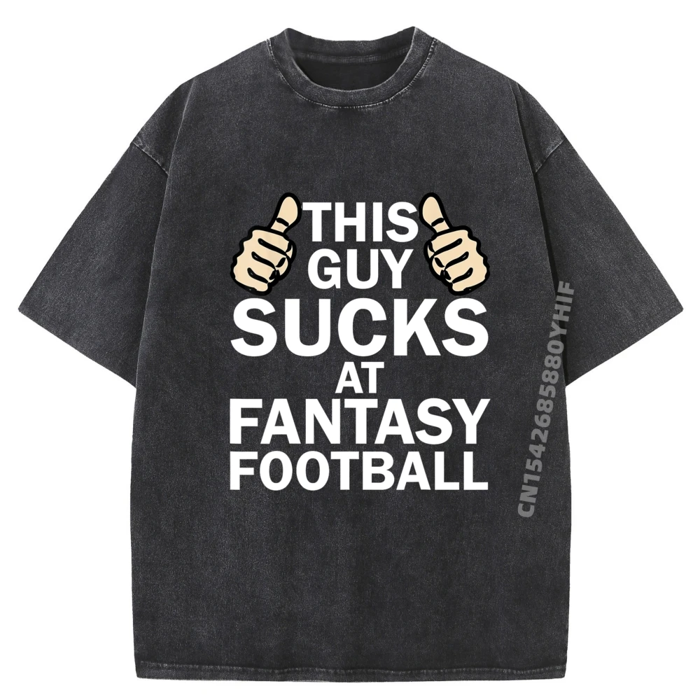 

Мужские футболки с рисунком, мужские футболки This Guy Sucks At Fantasy Football, забавная футболка, мужская уличная одежда, потертые Camisetas, мужская одежда