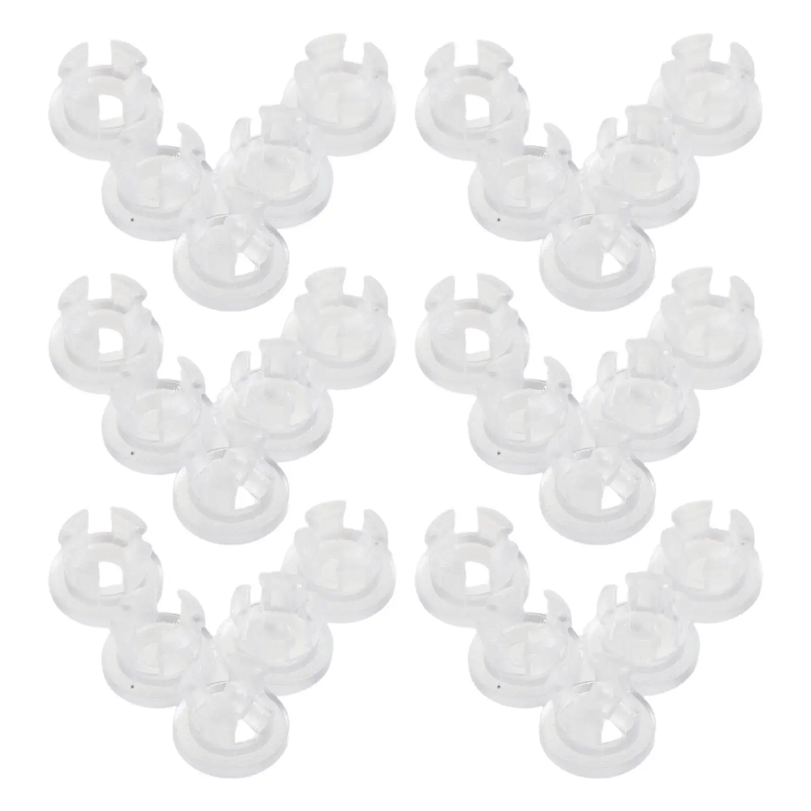 30Pcs LED Bezel Holder Transparent LED Light Guide Cap Tool-Free Assembly Lamp Bulb Mount Panel Display Protective Cover