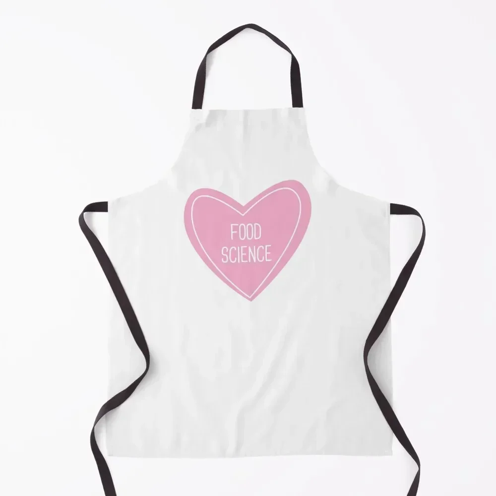 

Food Science Heart Apron For Women Kitchen Chef Uniform barber uniform Kitchens Woman Apron