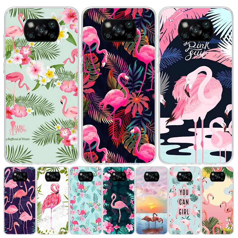 Funda de teléfono con flamenco rojo y rosa para Xiaomi Redmi Note 10 9 9S 8 8T 7 5 Pro Mi 12T 11T 10T 9T 12 11 Lite A3 A2 Trend Fundas Mi