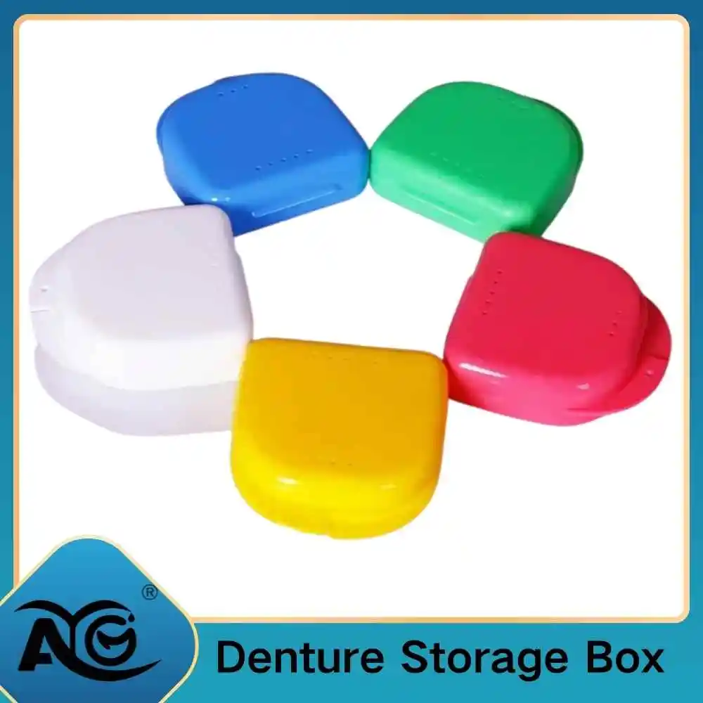 AG 1pcs Brace storage Box Dental Orthodontic Retainer Box Case Plastic Teeth Container Denture Box False Teeth Protective Case