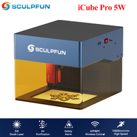 Sculpfun iCube Pro 5W Laser Engraver Mini CNC Laser BT Engraving Machine with Smoke Filter Temperature 130x130mm Working Area