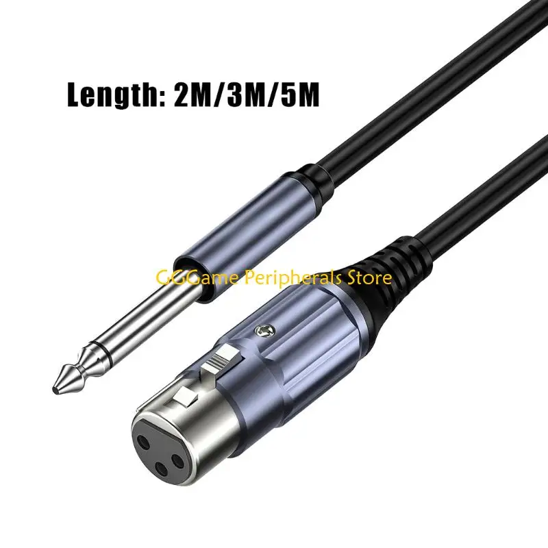 U55B Professional 6.35Mm 1/4Inch Male To XLR Female Balanced Sound Cable For Studio Equipment Microphone Cable 2/3/5Meter