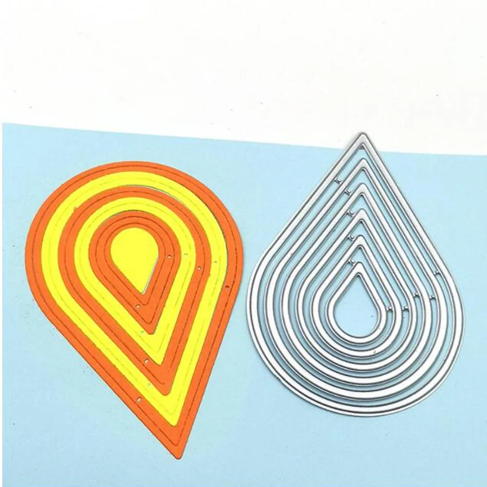 Water Drop Metal Cutting Dies For Stamps Scrapbooking Stencils DIY Paper Album Cards Decor Embossing