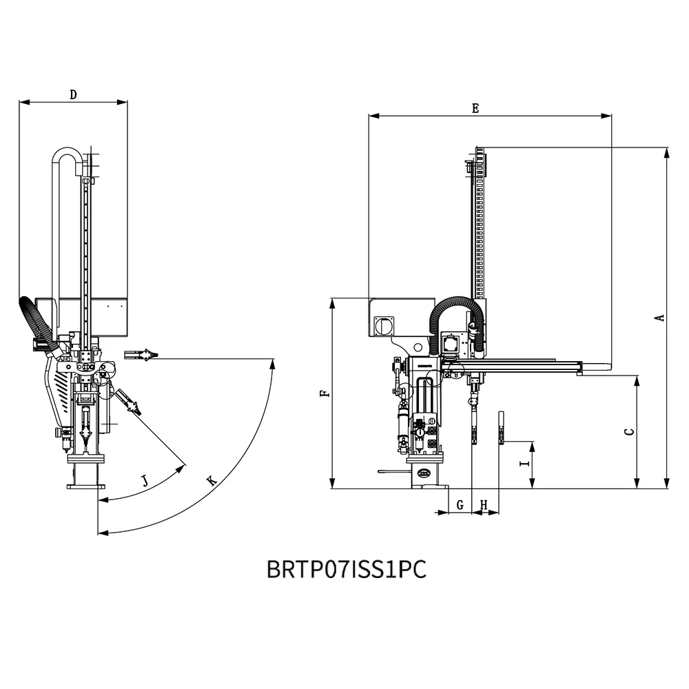 BRTP07ISS1PC เซอร์โว Manipulator แกนเดียว