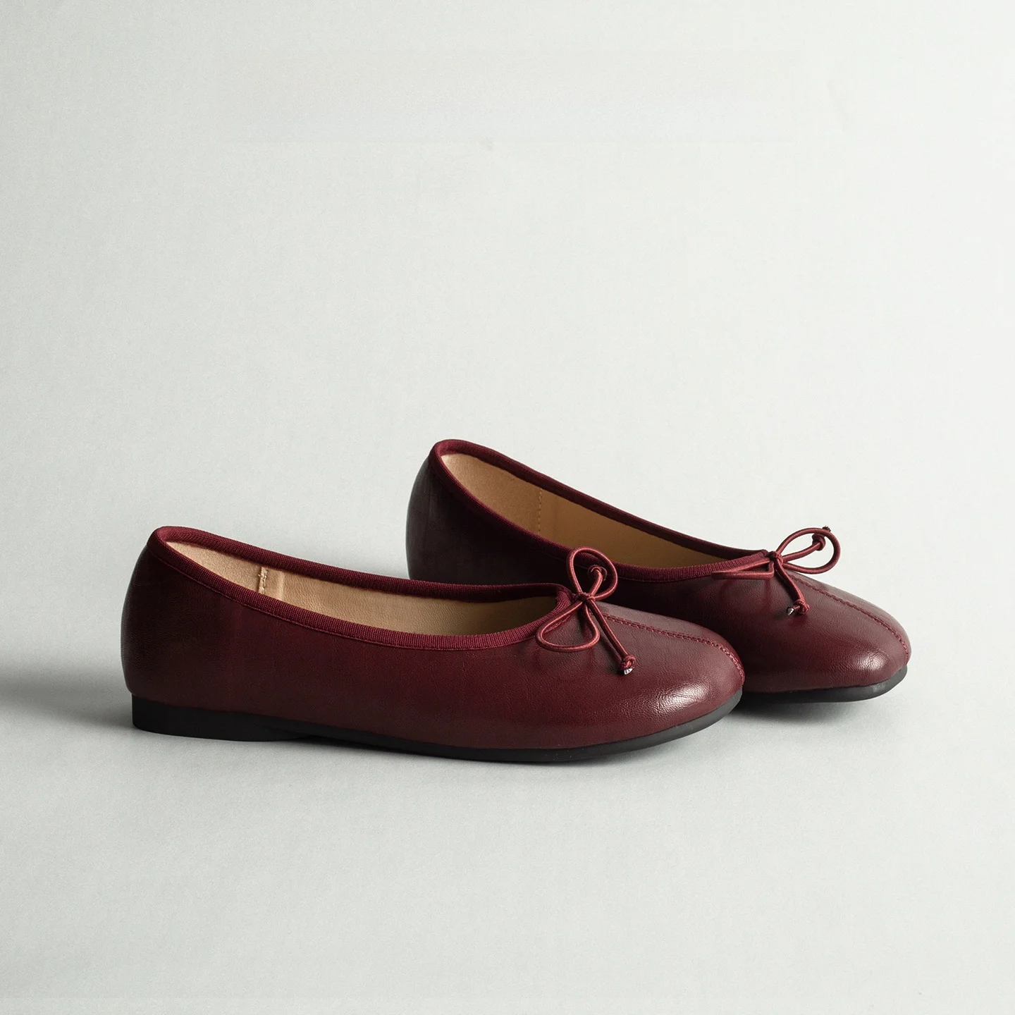 red-genuine-leather-retro-flat-bottom-ballet-shoes-women-spring-versatile-knot-soft-bottom-lazy-mary-jane-single-shoes