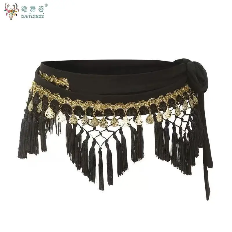 Sciarpa per fianchi con catena in vita per danza del ventre per donna, moneta, nappa, catena per fianchi, accessori per spettacoli, danza orientale