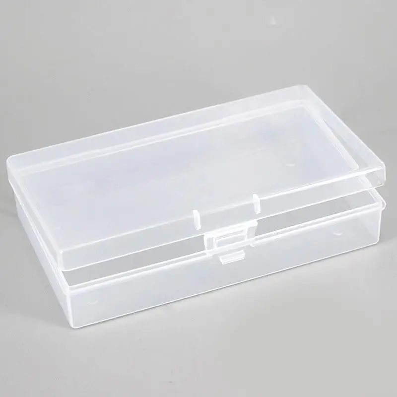 1PC Black Transparent Plastic Cards Cases Stationery Storage Box Dustproof Rectangle  Desktop Storage Container for Cards