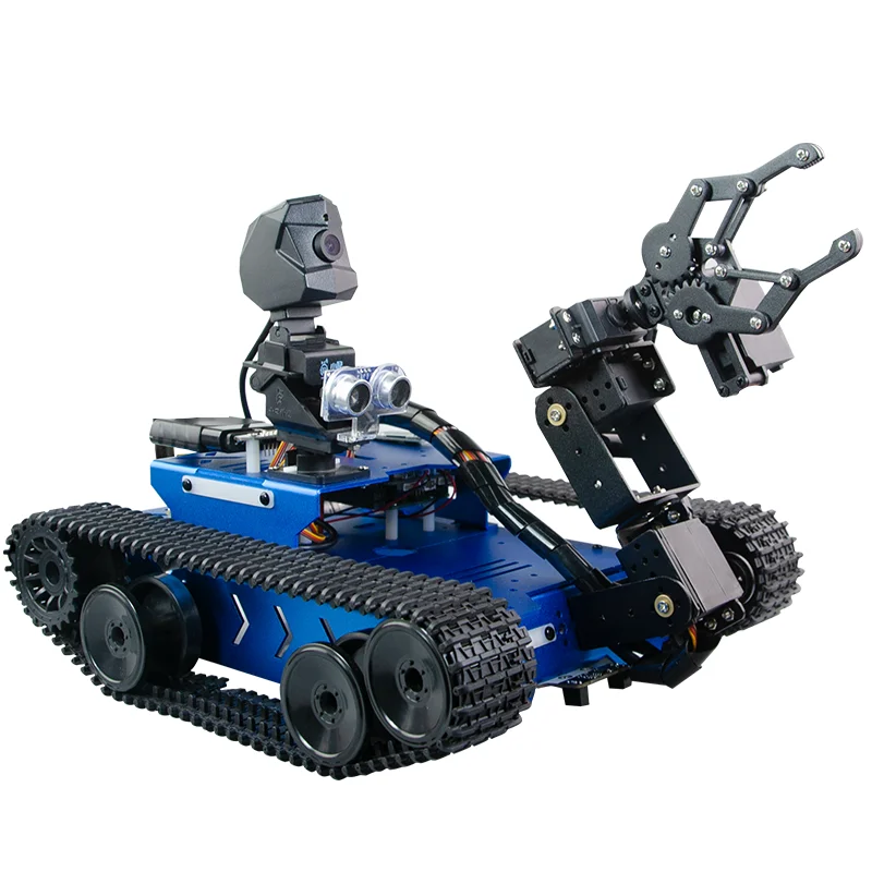 RC Tank with 4 Dof Robotic Arm Camera Visual Recognition WiFi Tracked Robot for Arduino STM32 Raspberry Pi Programmable DIY Car