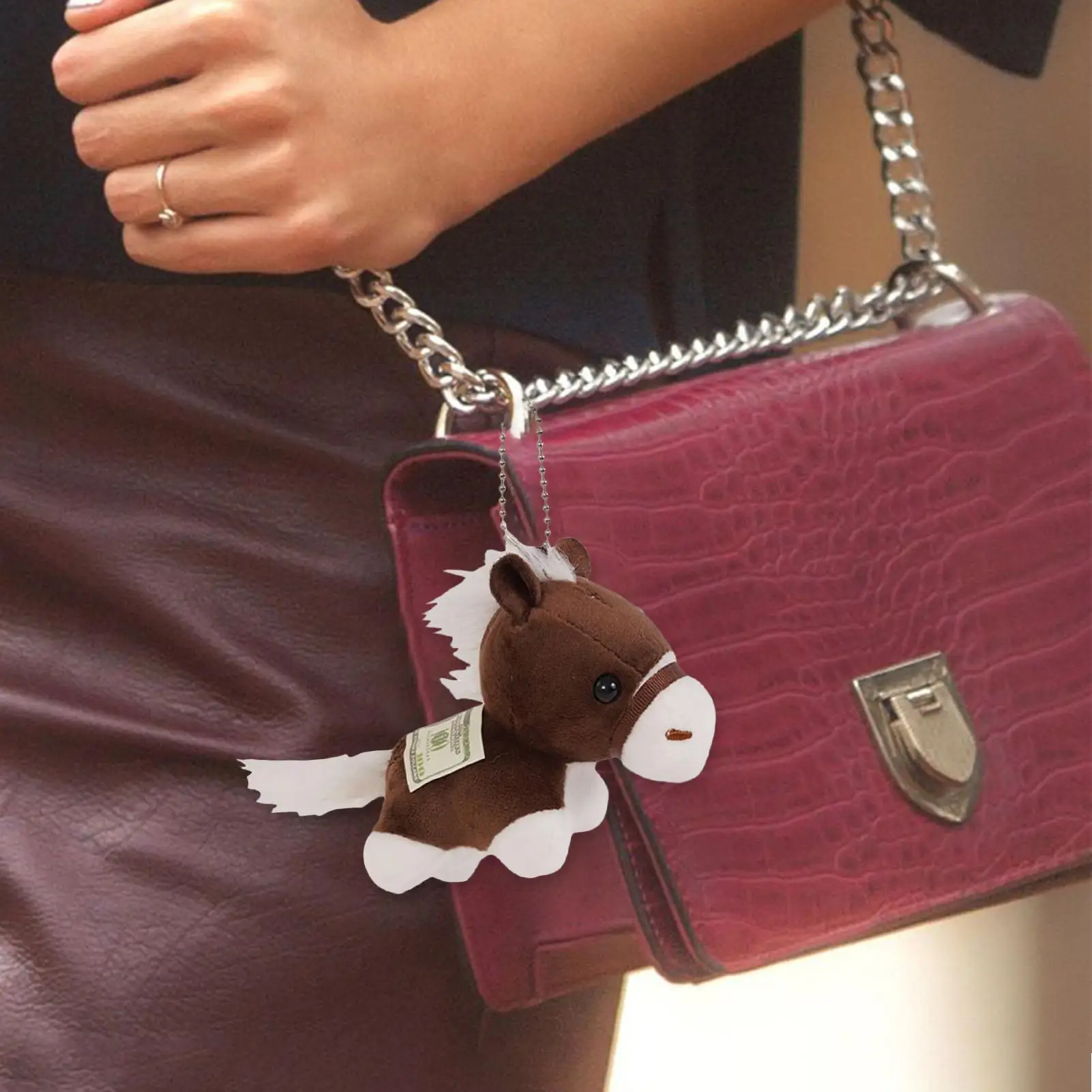 2026 ano do cavalo chaveiro de pelúcia animal pingente bonito presente para mulheres crianças festa favor carteira mochila bolsa decoração