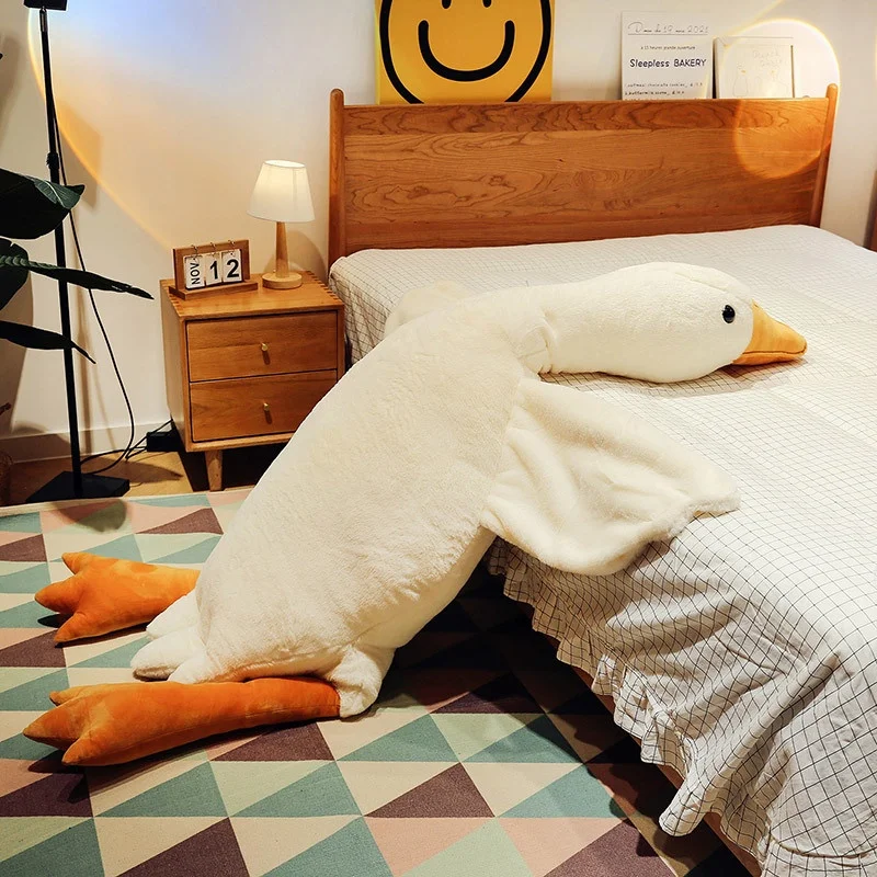 Miniso Big White Goose Pillow Doll Auspicious Originality Kawaii Cure Bed Decoration Holiday Gift Popular Children'S Toy Dolls P