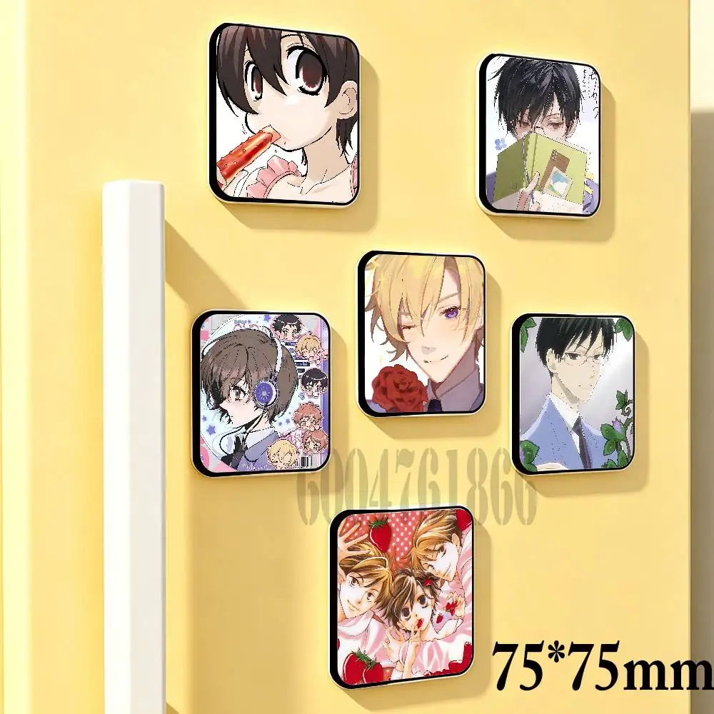 Ouran High School Host Club 75mm Square Cute Fridge Magnet Refrigerator Magnet Apartment Decor Gift For Friends Collection