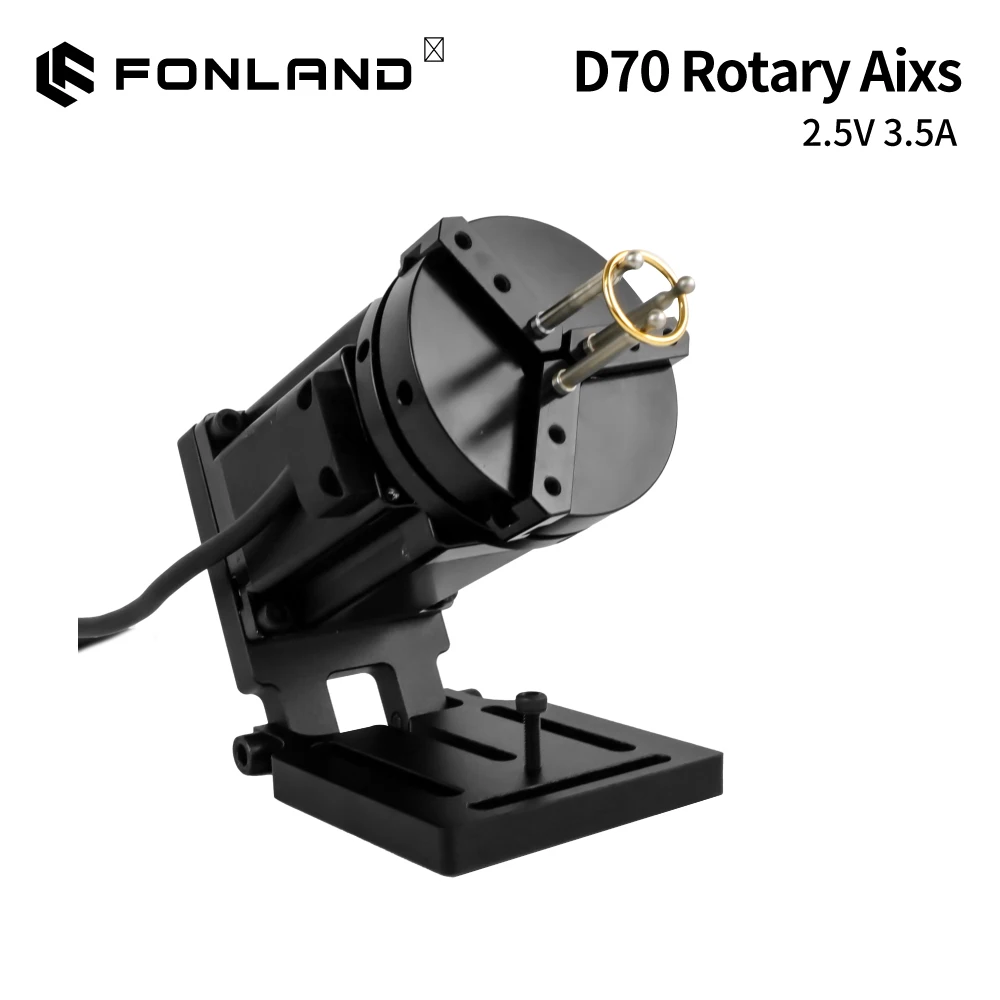 

Fonland D70 Rotary Axis with DM556 Driver Fiber Laser Engraver Marking Machine Rotation Tool for 360 Round Metal Adjustable