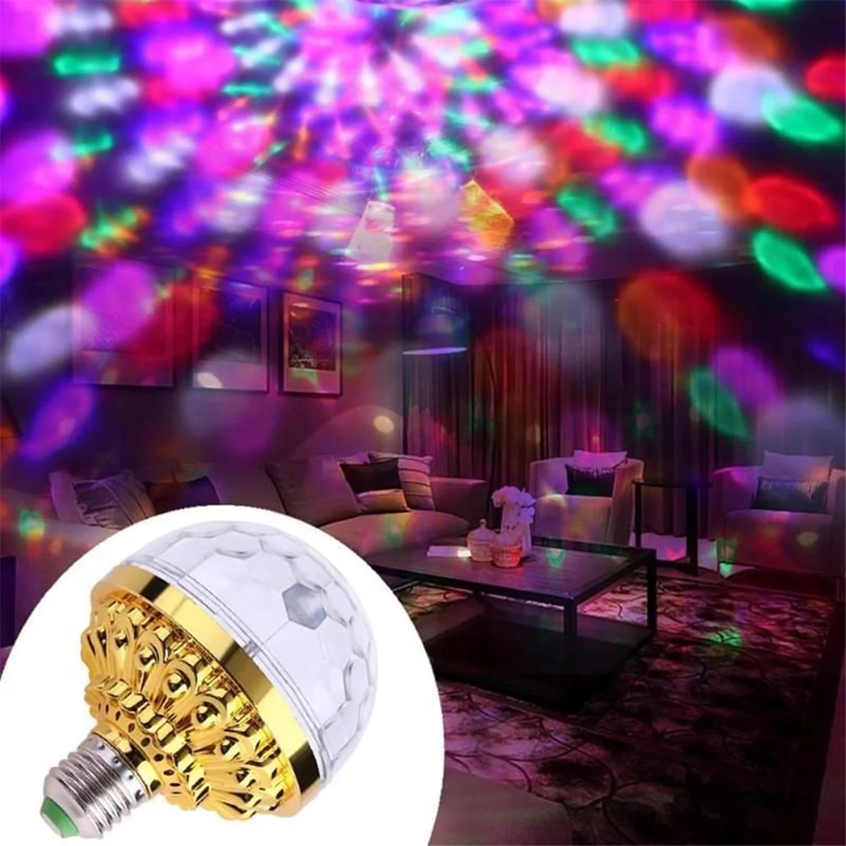 

【Price Drop】Colorful Rotating Disco Ball Light LED RGB Stage Lights for Home Dance Events Energy Efficient with Strobe Effect