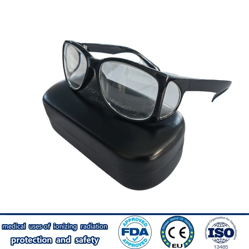 Direct selling x-ray protective 0.5/0.75mmpb lead spectacles radioactive laboratory front and side protection lead glasses