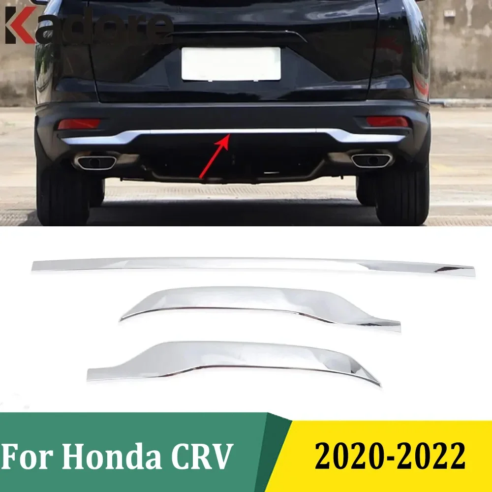 

For Honda CR-V CRV 2020 2021 2022 Chrome Rear Bumper Lip Trim Body Kit Spoiler Splitter Diffuser Car Styling Accessories