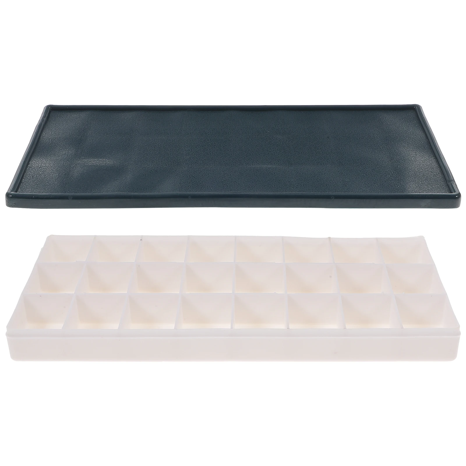

24 Large Deep Wells Paint Box with Airtight Lid for Watercolors Acrylic Oil Gouache Moisturizing Plastic Color Grids Container