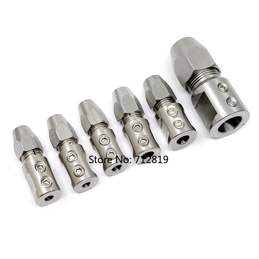 Rc Boat CNC Flexible Hex Coupling Soft Shaft Lock for Motor 3/4/5/8mm Flex Collet Coupler for 3.17/4/4.76/5/6.35mm Motor Shaft
