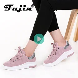 Fujin Brand 2024 Autumn Women Shoes Sneakers Soft Comfortable Casual Shoes Fashion Lady Flats Female Shoes For Women PU