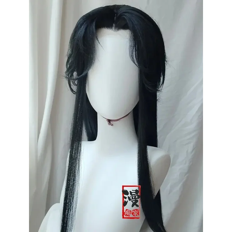 Lili 123Qiangjinjiu على غرار Shenlanzhou Xiaochiye طويل أسود مخصص شعر مستعار مقاوم للحرارة الاصطناعية الشعر أنيمي هالوين فيت