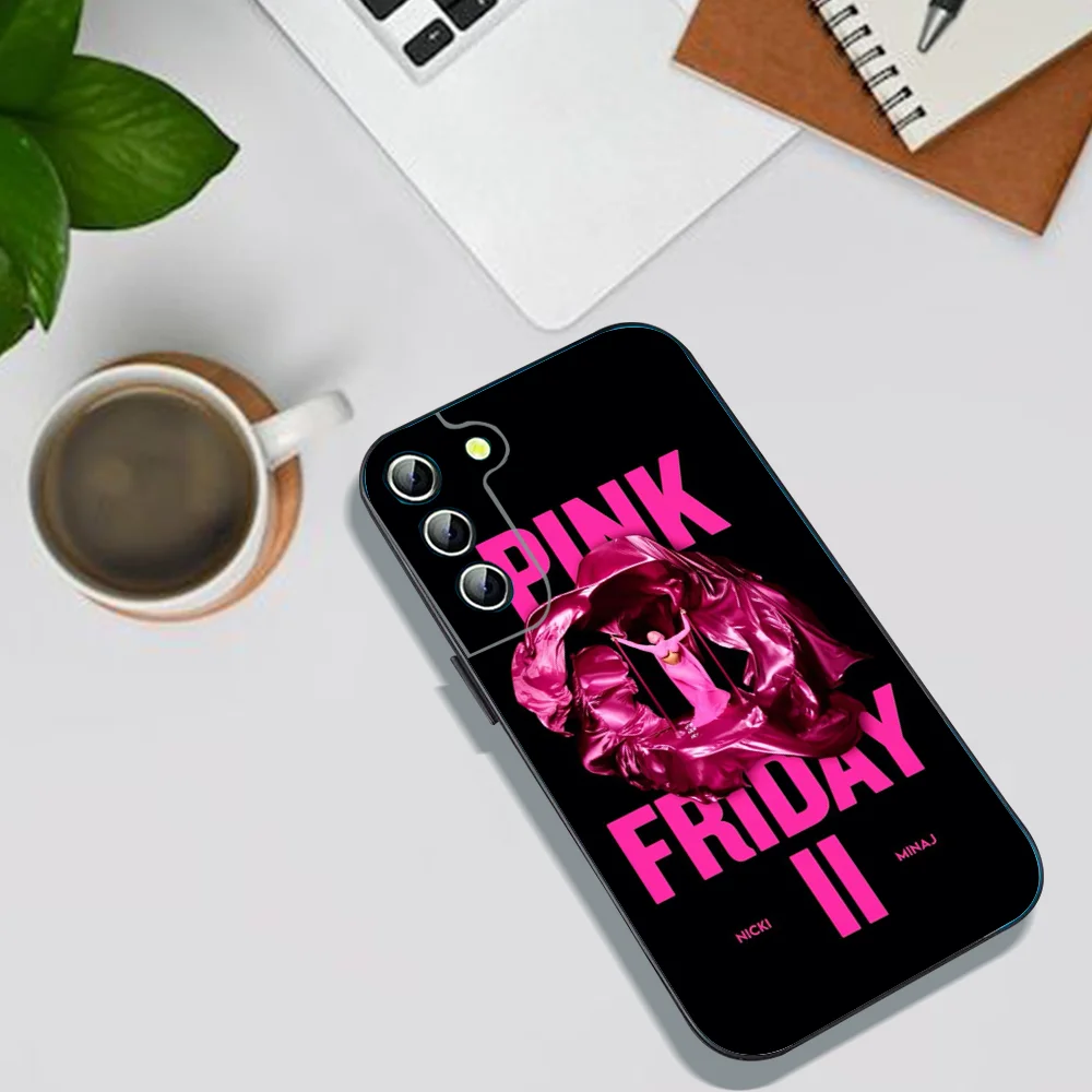 Nicki Minaj Rapper Pink Friday 2 Phone Case For Samsung Galaxy A52 A12 A51 S21 Edge S22ULTRA S23 S24 S20LITE Plus Black Cover