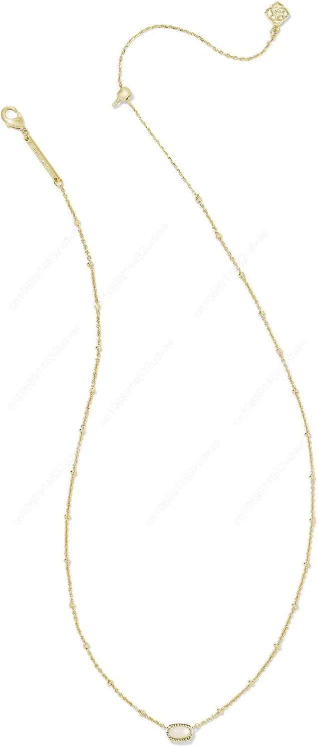 قلادة Scott Mini Elisa المطلية بالذهب عيار 14 قيراط على شكل قمر صناعي قصير، مجوهرات عصرية للنساء