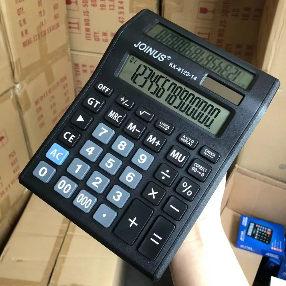 Multifunctional Solar Dual-Screen Calculator Efficient Calculation Stationery Financial Accounter Calculator Easy To Use