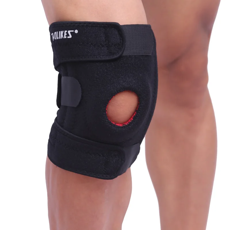 1 adet elastik diz desteği basketbol futbol Brace Kneepad spor koşu bisiklet ayarlanabilir Patella diz koruma güvenlik görevlisi