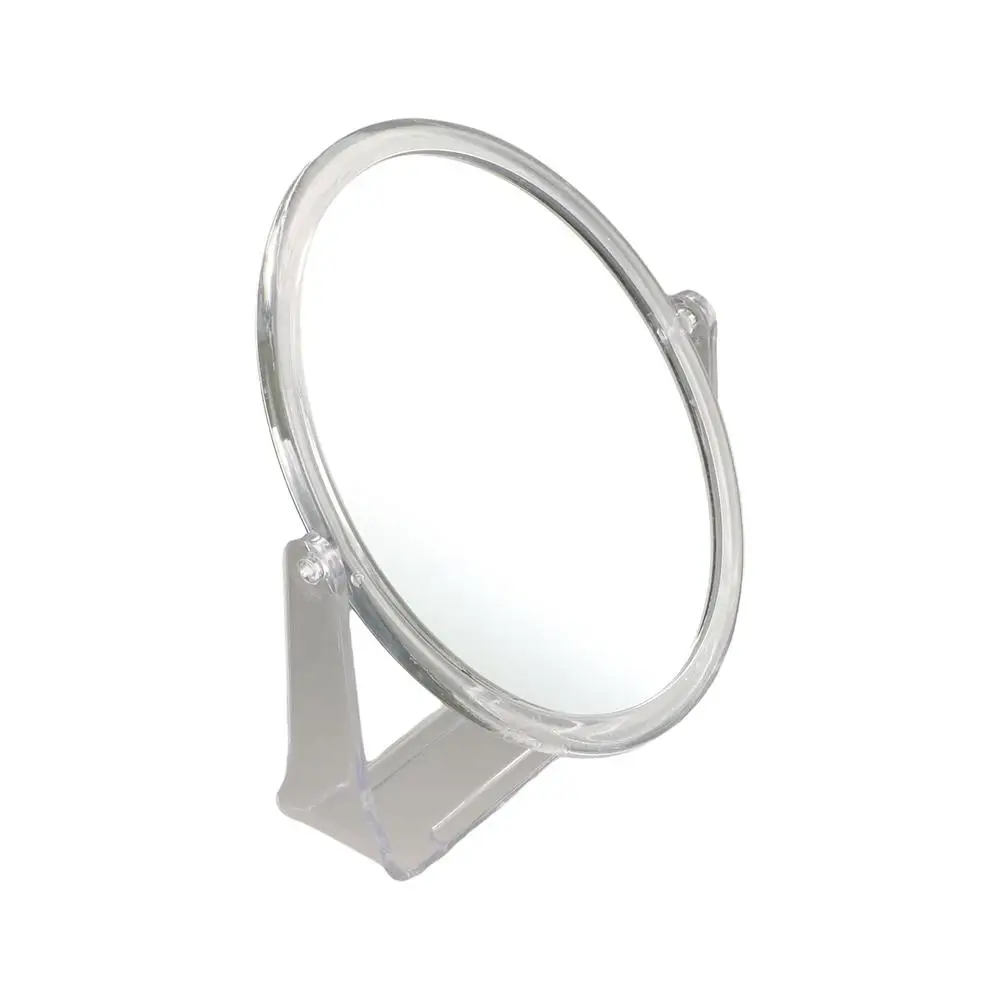 Round Square 5x Magnifying Mirror Double-sided Flexible Desktop Cosmetic Mirror with Stand Clear Table Makeup Mirror Makeup