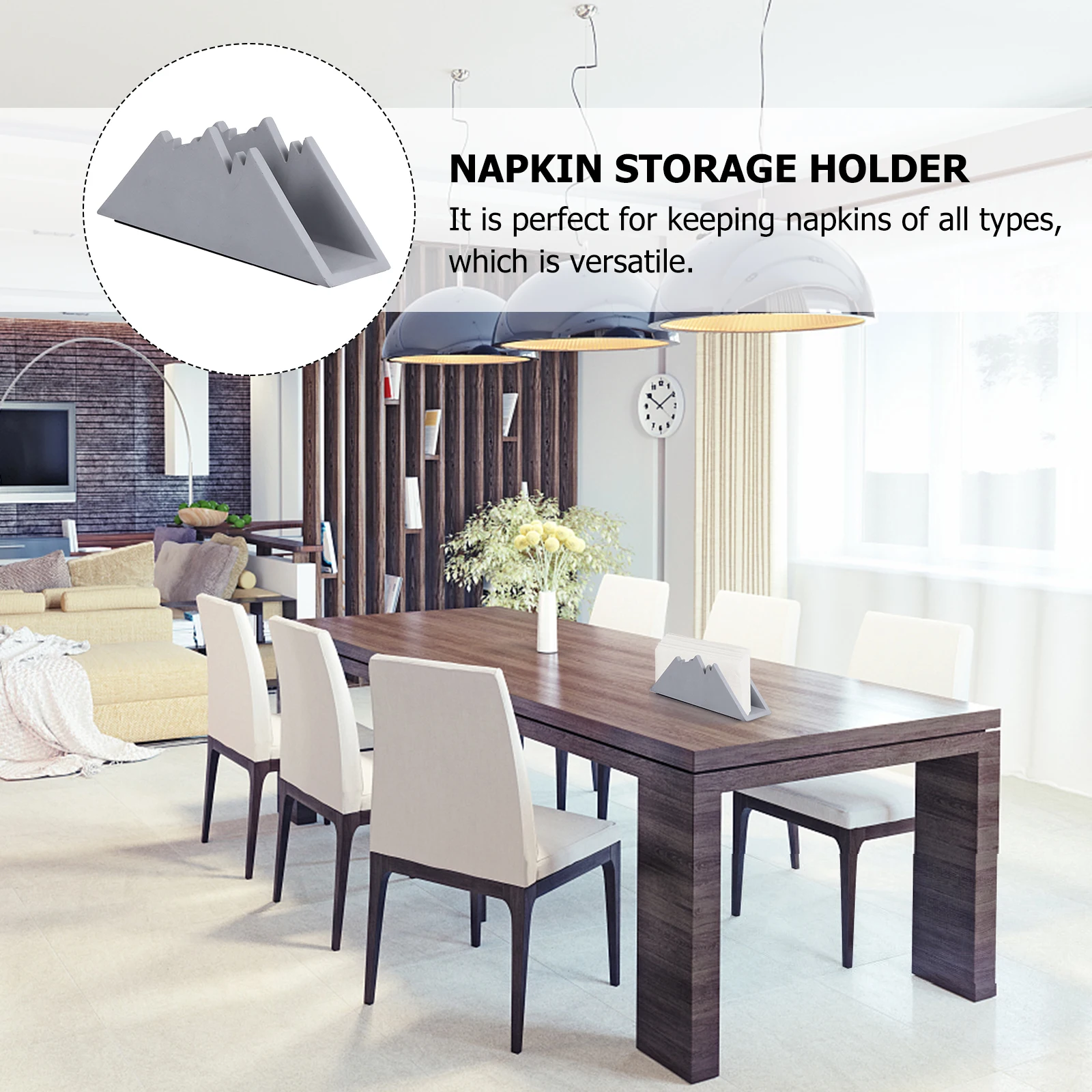

Shape Paper Towel Seat Ornaments Retro Decor Napkin Storage Holder Light Grey Kitchen Accessory